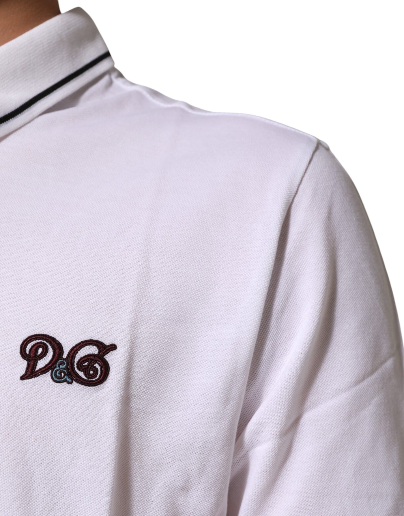 Dolce & Gabbana Logo Embroidery Cotton Polo T-shirt