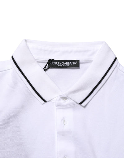 Dolce & Gabbana Logo Embroidery Cotton Polo T-shirt