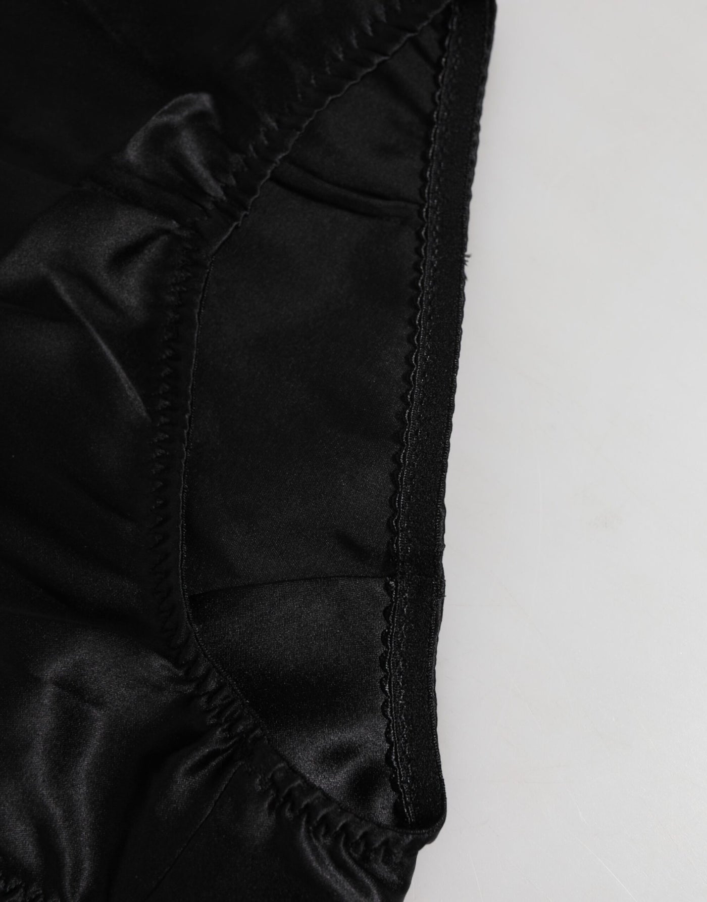 Dolce & Gabbana Black Silk Stretch High Waist Girdle Underwear