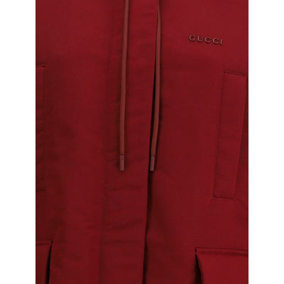 Gucci Red Polyester faille Jacket