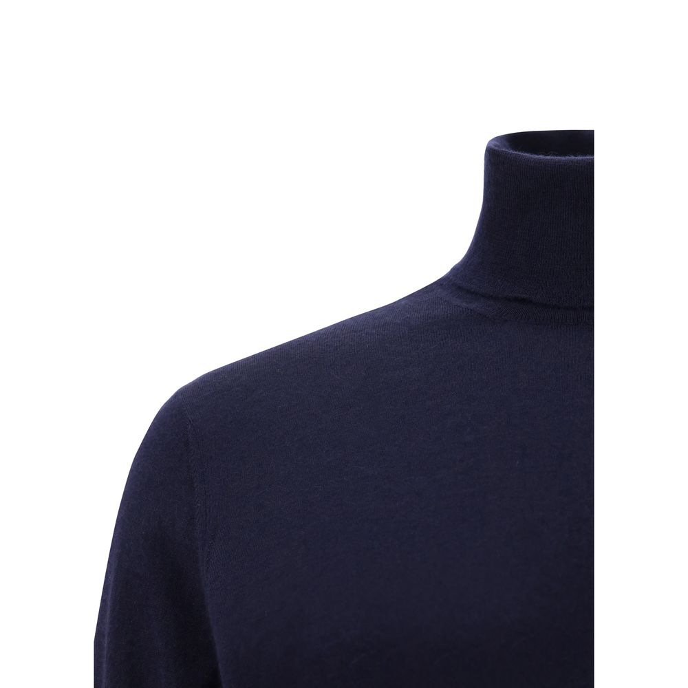 Brunello Cucinelli Turtleneck Sweater Dark Blue