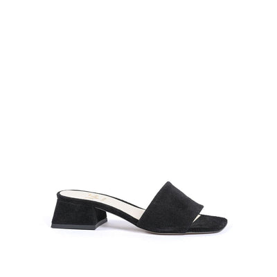 19V69 Italia Black Leather Sandal