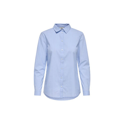 Jacqueline De Yong Blue Cotton Blouse