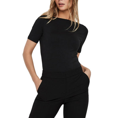 T-shirt en viscose noir Vero Moda