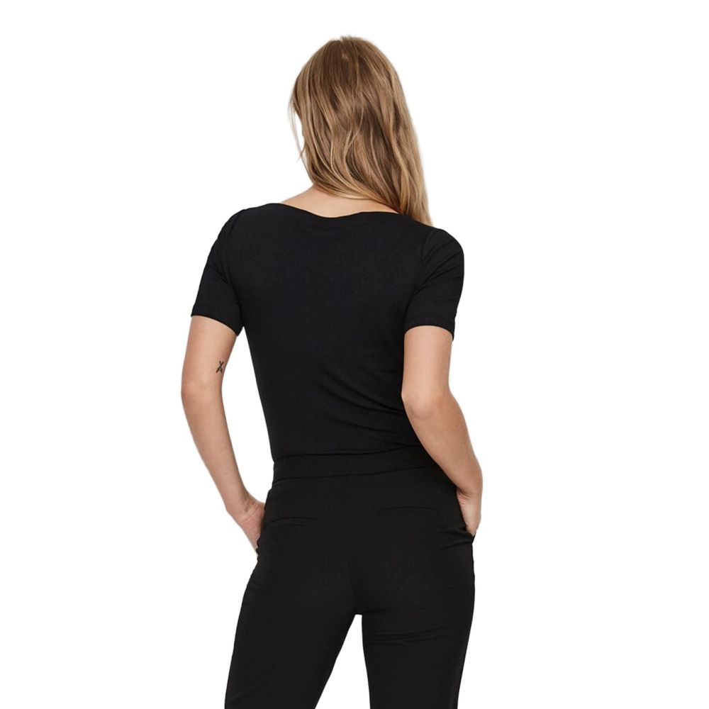T-shirt en viscose noir Vero Moda