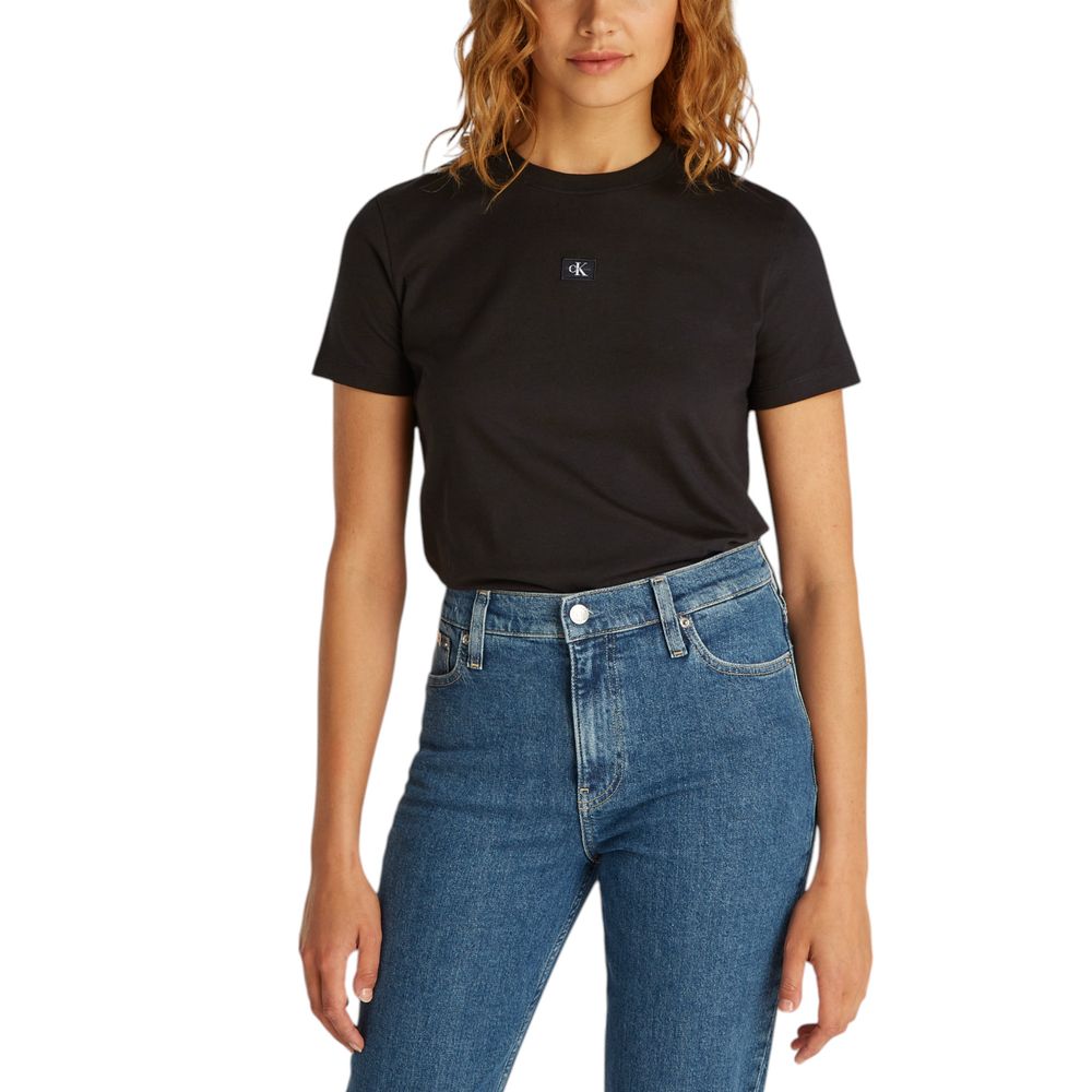T-shirt en coton recyclé noir Calvin Klein Jeans