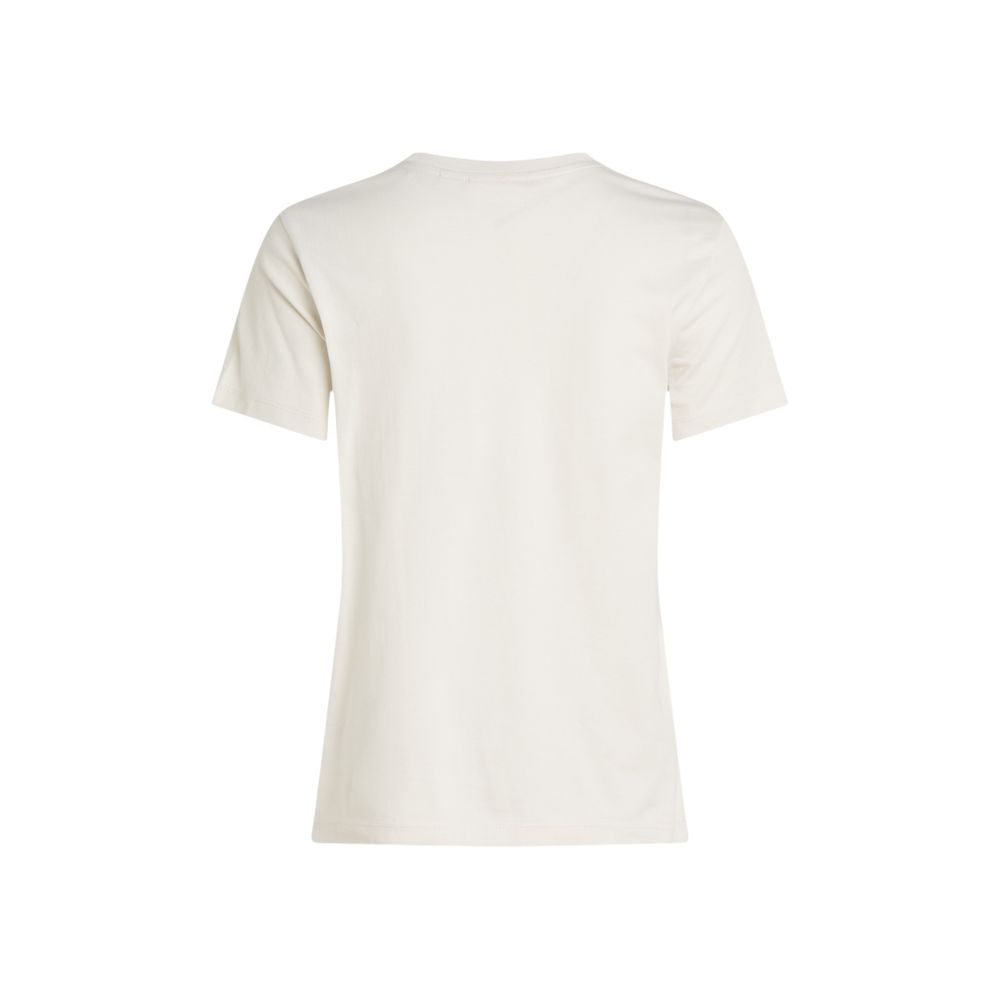 T-shirt en coton recyclé beige Calvin Klein Jeans