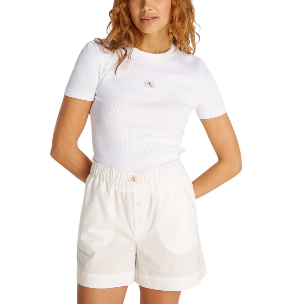 T-shirt blanc en coton recyclé Calvin Klein Jeans