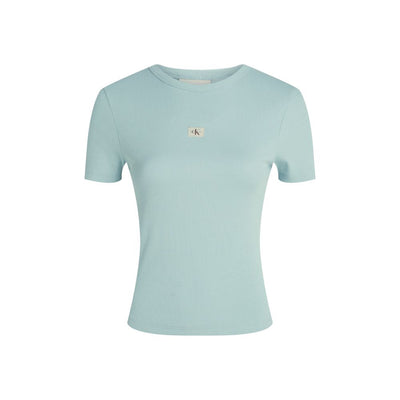 T-shirt en coton recyclé turquoise Calvin Klein Jeans