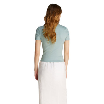 T-shirt en coton recyclé turquoise Calvin Klein Jeans