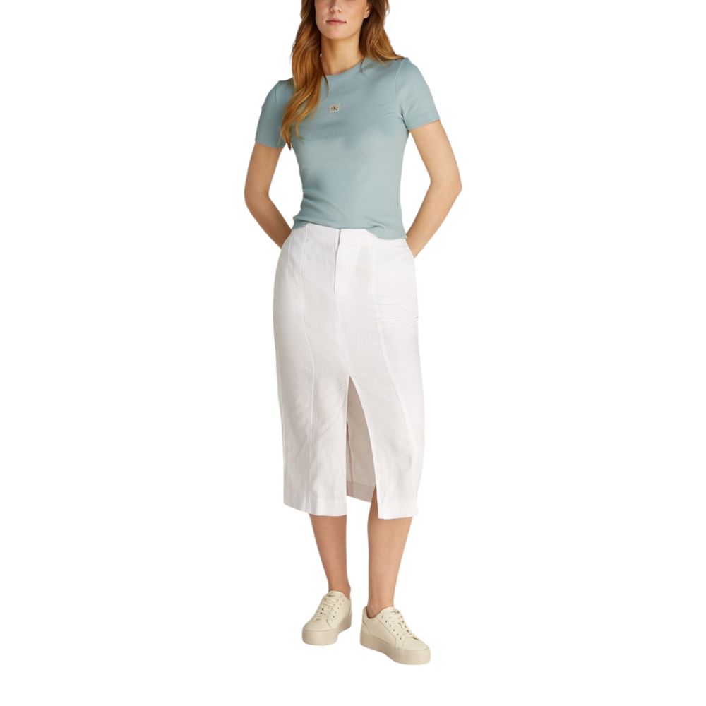 T-shirt en coton recyclé turquoise Calvin Klein Jeans