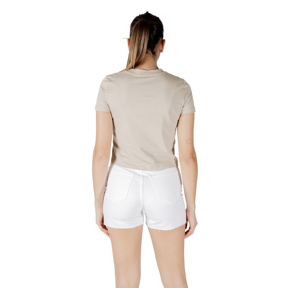 T-shirt en coton recyclé beige Calvin Klein Jeans