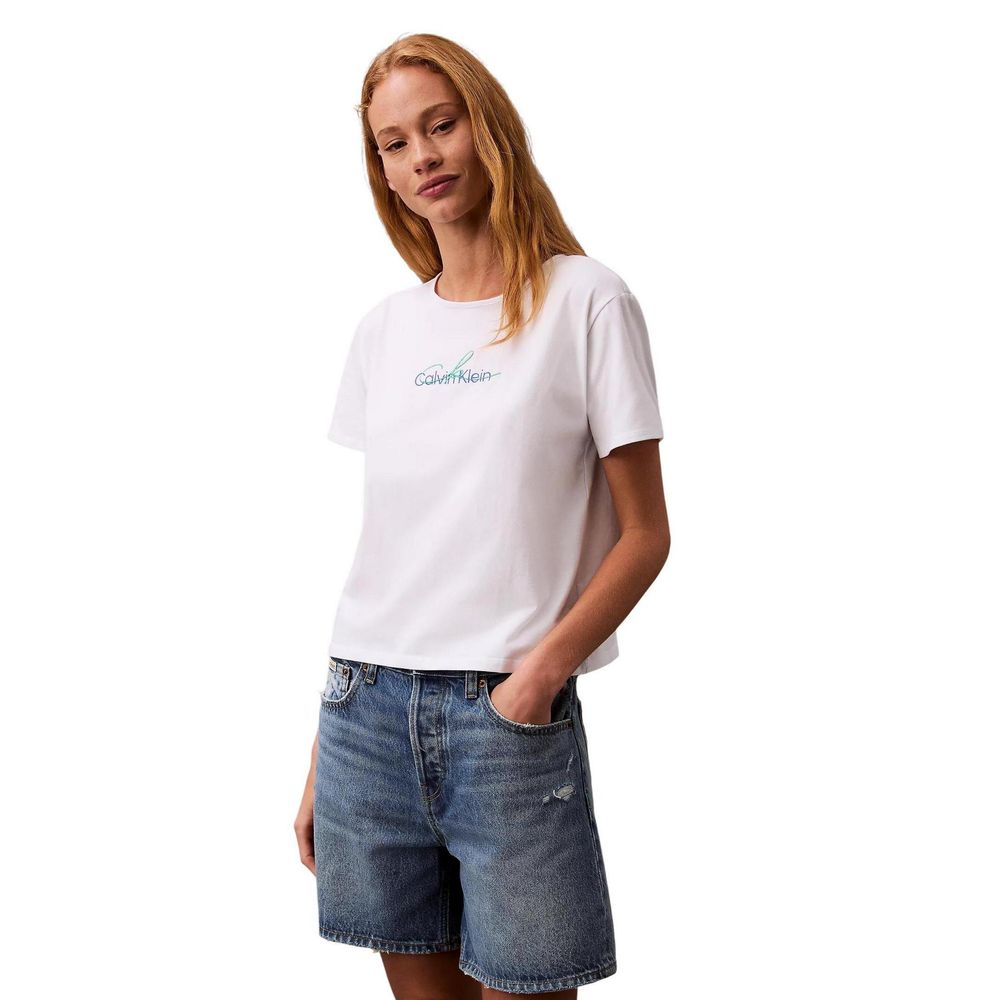 T-shirt en coton recyclé blanc Calvin Klein Jeans