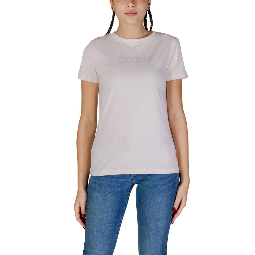 T-shirt en coton rose Guess Active
