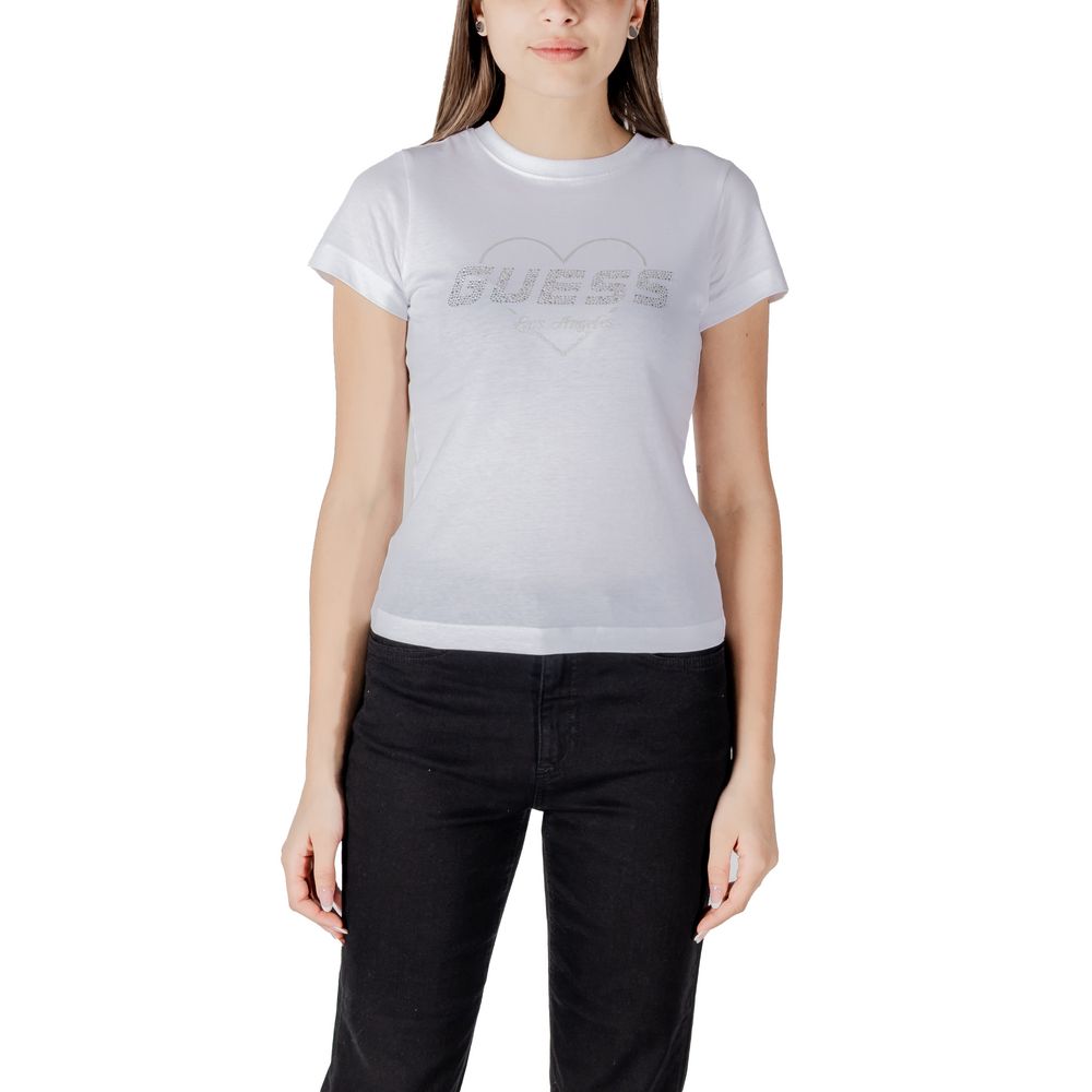 T-shirt en coton blanc Guess Active