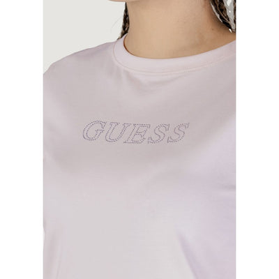 T-shirt en coton rose Guess Active