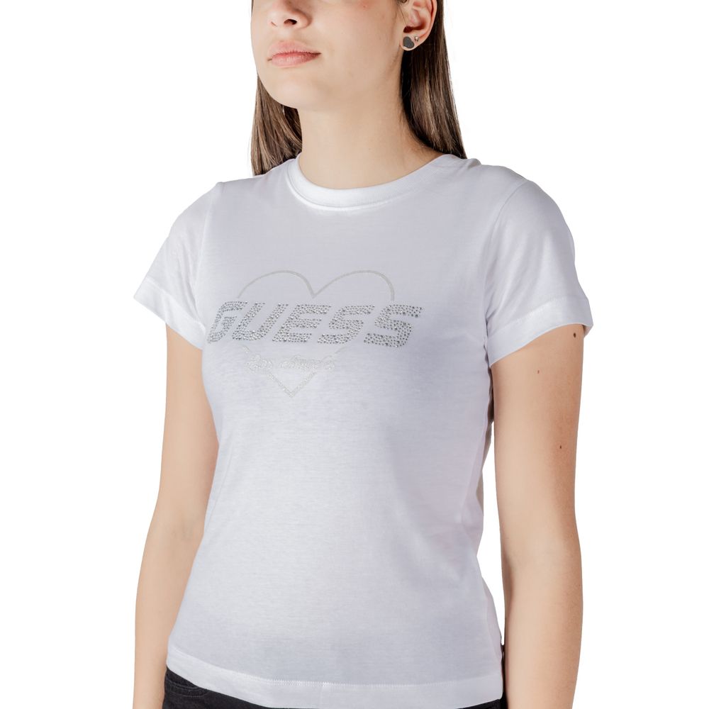 T-shirt en coton blanc Guess Active