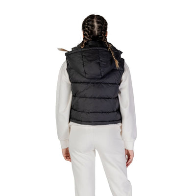 Guess Active Black Polyester Sleveless Jacket