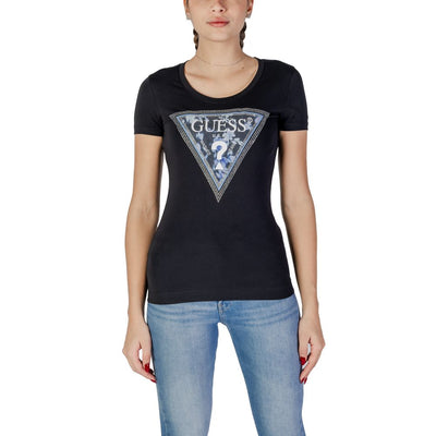 Guess Black Cotton T-Shirt