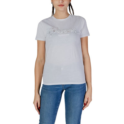 Guess White Cotton T-Shirt