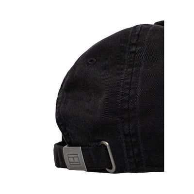 Tommy Hilfiger Black Cotton Caps Baseball Hat