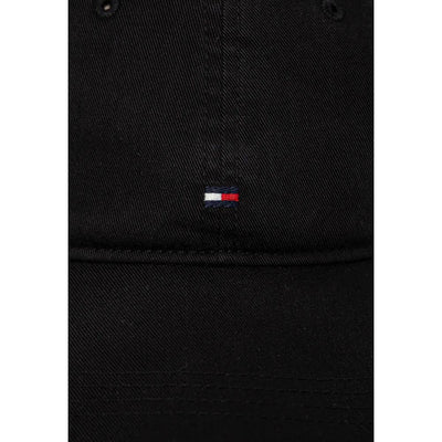Tommy Hilfiger Black Cotton Caps Baseball Hat