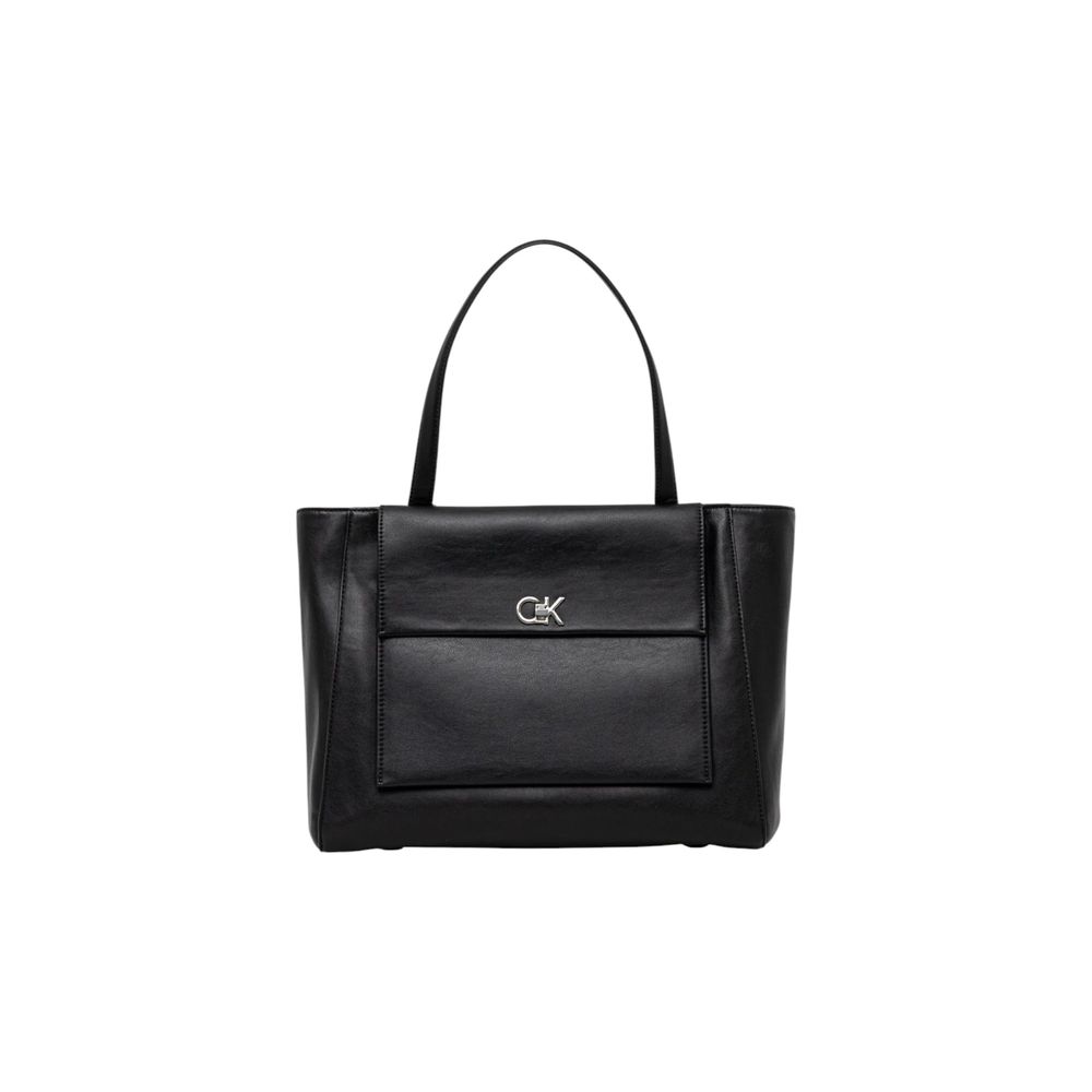 Calvin Klein Zwarte Handtas van Gerecycled Polyester