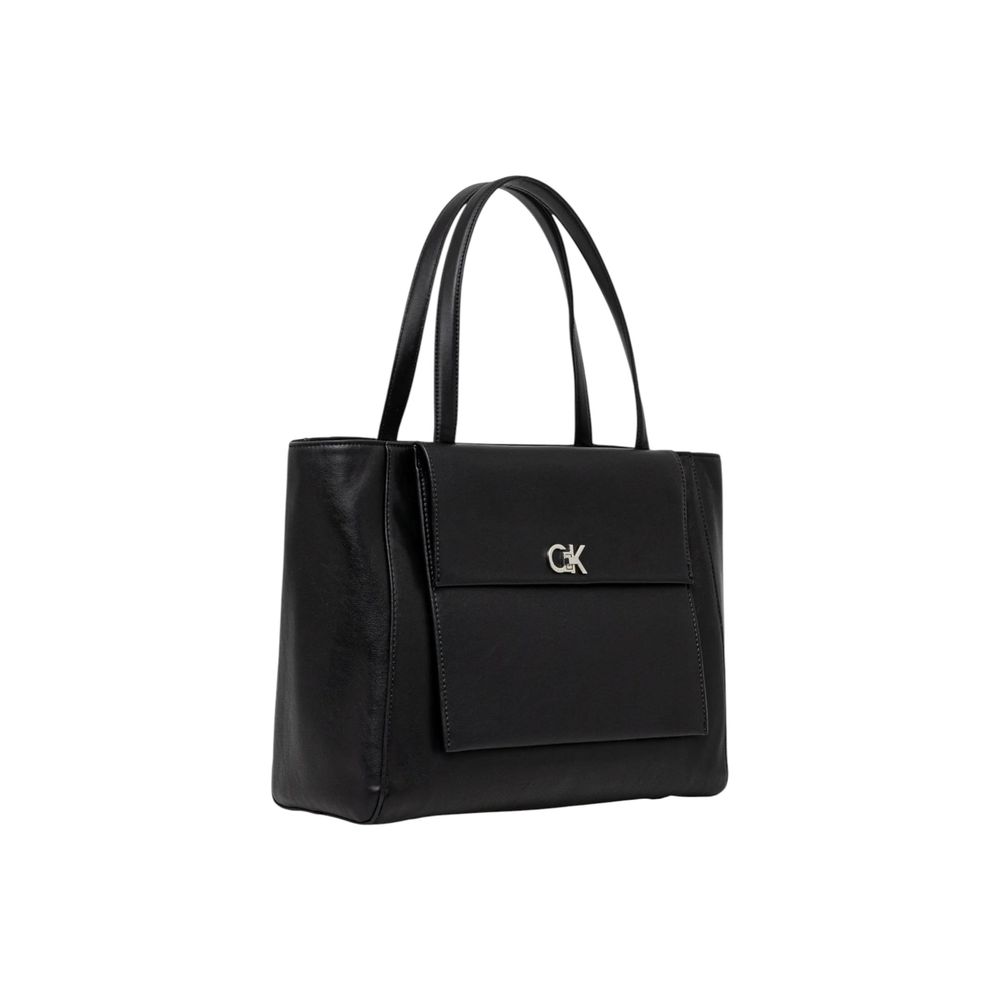 Calvin Klein Zwarte Handtas van Gerecycled Polyester