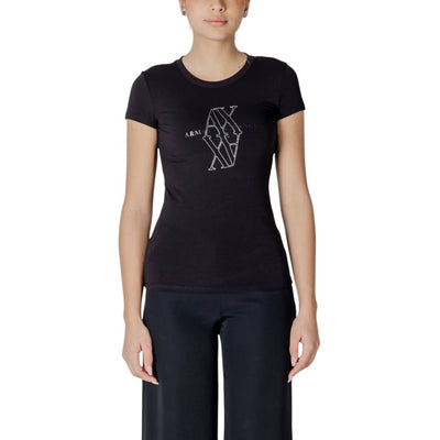 Armani Exchange Black Cotton T-Shirt