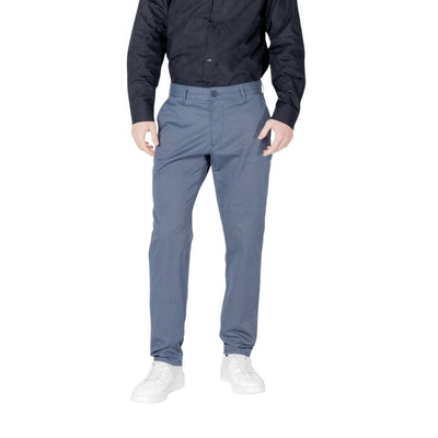 Armani Exchange Blue Cotton Skinny Pant