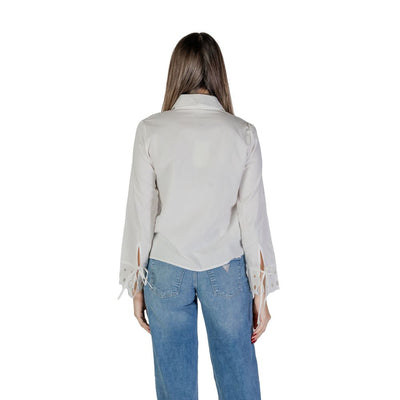 Jacqueline De Yong White Cotton Blouse