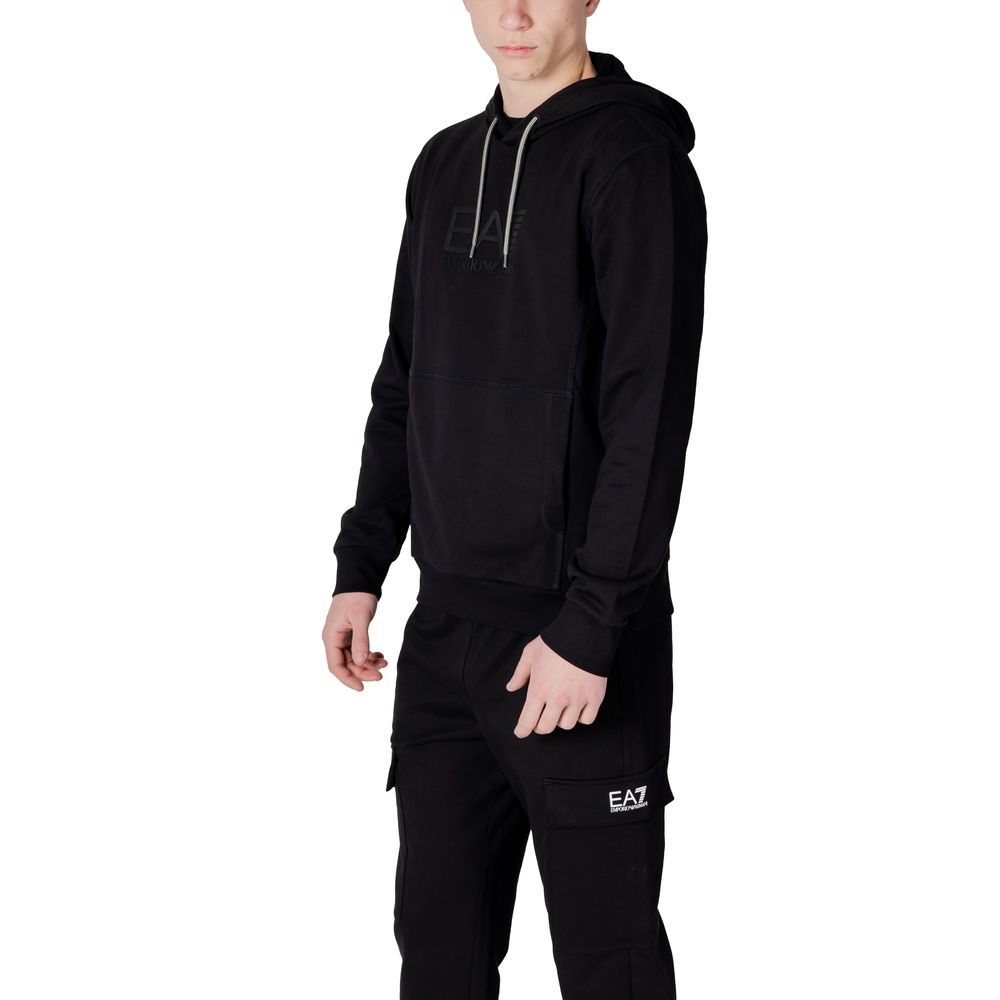 EA7 Emporio Armani Zwarte Katoenen Hoody