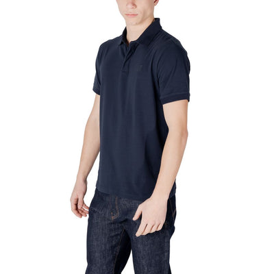 EA7 Emporio Armani Blue Cotton Polo Shirt