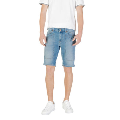 Jeckerson Light Blue Cotton Bermuda