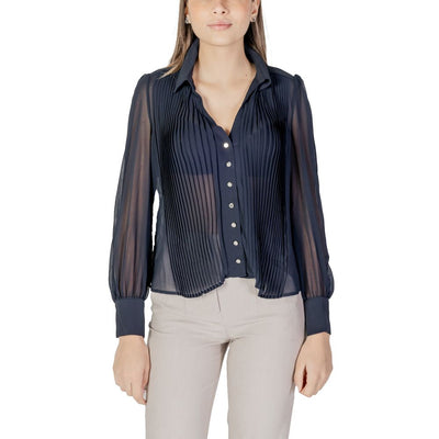 Morgan De Toi Blue Polyester Blouse