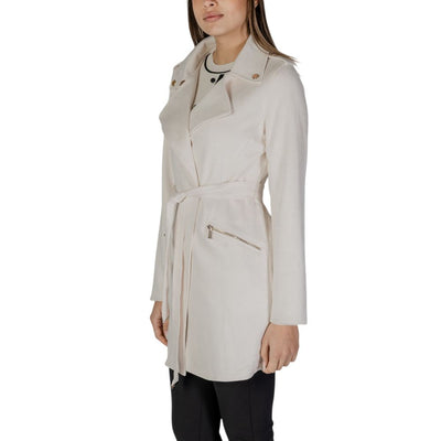 Morgan De Toi Cream Polyester Coat
