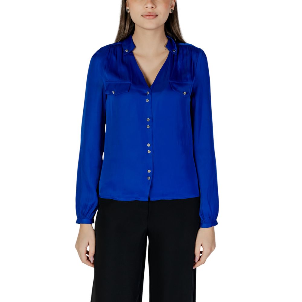Morgan De Toi Blue Recycled Polyester Blouse