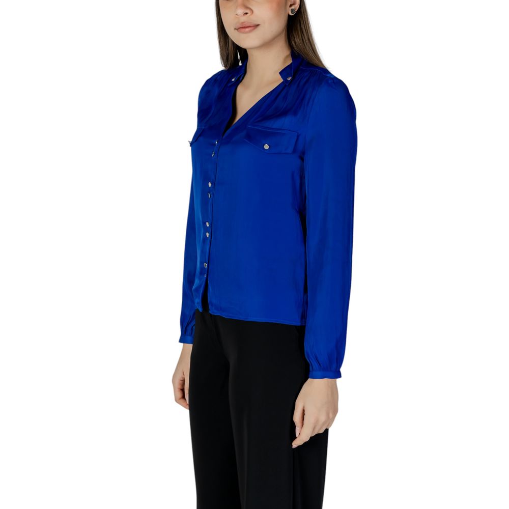Morgan De Toi Blue Recycled Polyester Blouse