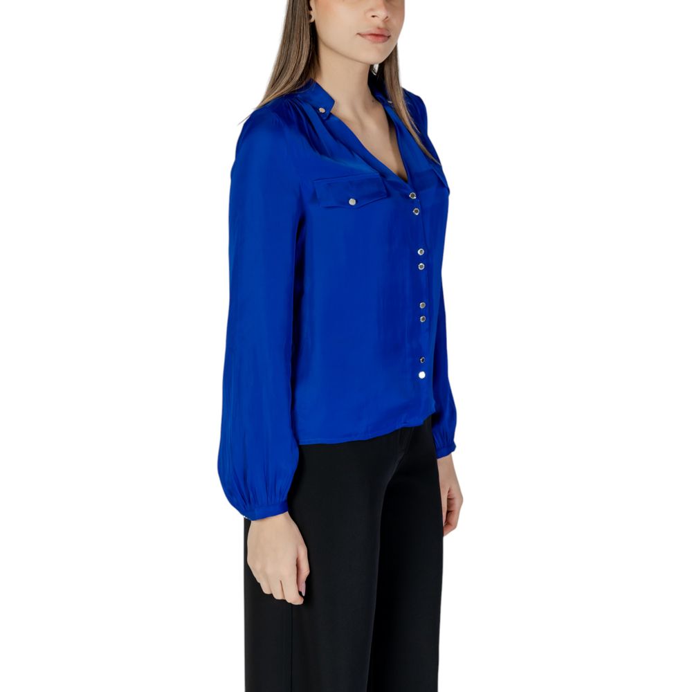Morgan De Toi Blue Recycled Polyester Blouse