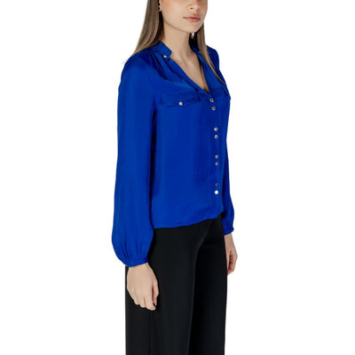 Morgan De Toi Blue Recycled Polyester Blouse