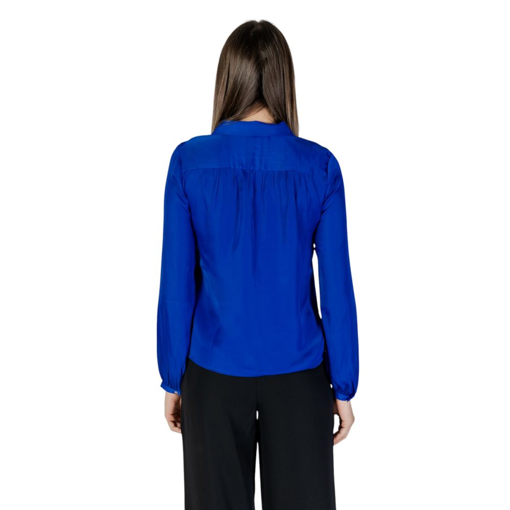 Morgan De Toi Blue Recycled Polyester Blouse