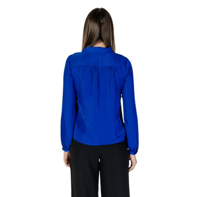 Morgan De Toi Blue Recycled Polyester Blouse