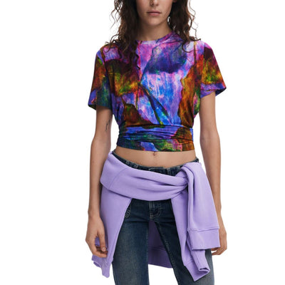T-shirt en viscose violette Desigual
