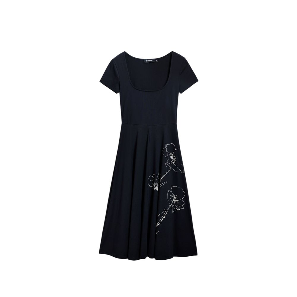 Desigual, robe midi en coton noir