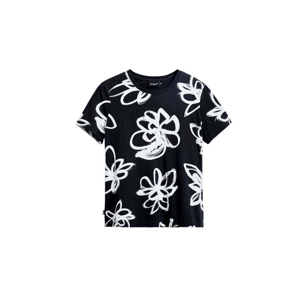T-shirt en coton noir Desigual