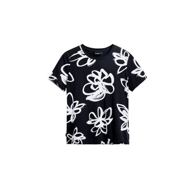T-shirt en coton noir Desigual