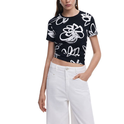 T-shirt en coton noir Desigual