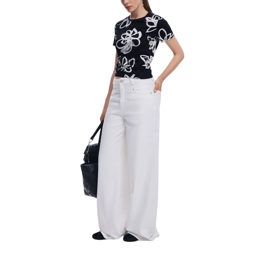 T-shirt en coton noir Desigual