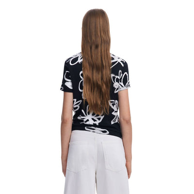 T-shirt en coton noir Desigual