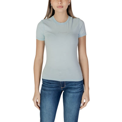T-shirt en coton bleu Desigual